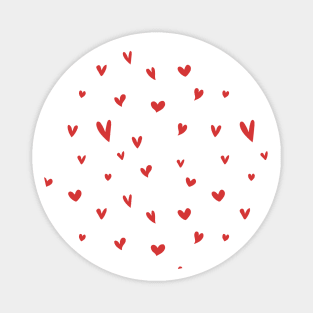 Red Heart Doodles Magnet